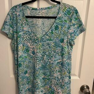 Lilly Pulitzer Multicolor V-Neck Top